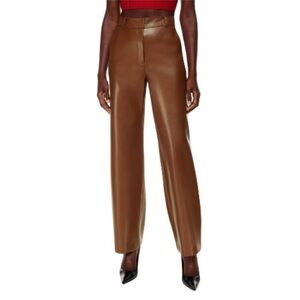 Babaton NWT Agency Cognac Leather Pants